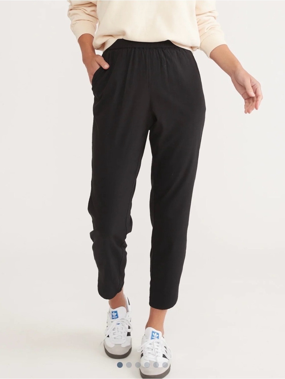 Marine layer size small Allison pant elastic waistband with pockets black